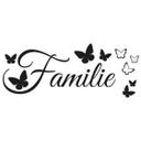 Sigende Wallsticker familie med sommerfugle | stue væg tatovering