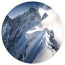Fototapet - Mont Blanc-topmødet - Nienartowicz - Rundt - selvklæbende/ikke-vævet