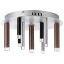 Deckenleuchte Eddy, braun, 21,5 x 40 cm, Metall Deckenlampe, dimmbar
