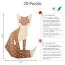 puzzle de madera 3D decorativo de animal zorro