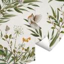 Fotomurale de habitación infantil pájaros y mariposas sobre ramas - Kikki Belle - Redondo - autoadhe