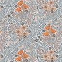 Papel pintado motivo floral naranja gris - papel pintado con flores y hojas