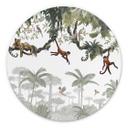 Tableau sur alu-Dibond rond Kikki Belle - Singes coquins
