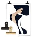 Póster Kubistika - La dama del vestido negro