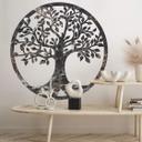 Sticker mural Arbre de vie aspect marbre foncé