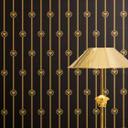 Versace ikke-vævet tapet I Love Baroque striber Medusa sort guld luksuriøst