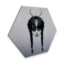 Hexagon Alu-Dibond Zilvereffect - Ireland - Wakeful Warrior