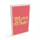 Self Love Club Cuadro de madera rosa - Impresiones de Ayleen