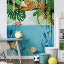 Fototapet - Goed Blauw - Tiger i junglen