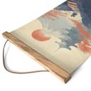 Stofbillede solopgang over pagoden | Japan landskabsillustration - Roze