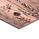 Geborsteld Alu-Dibond met goud-, zilver- & kopereffect - Veldbloemen illustratie