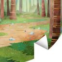 Fototapet - Rundt Green Forest Trail - DigitalArtsi - vliesetapet/selvklæbende non-woven tapet