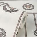 Versace ikke-vævet tapet base border medusahoved hvid beige metallic