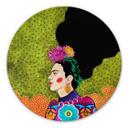 Tableau en alu-Dibond Hülya - Portrait de Frida - Rond