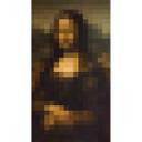 Papier peint photo Pixelart - da Vinci - Mona Lisa - 144x260 cm