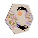 Hexagon Dibond Arty Guava - Hugging the Sun
