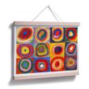 Póster Kandinsky - Estudio de color: cuadrados y anillos concéntricos