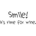 Wallsticker -  Smile it's time for wine