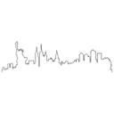 Muursticker New York Skyline Outline