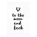 Póster de tela Love to the moon and back