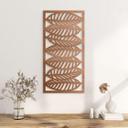 Decoración en madera bodegón botánico con hojas - caoba