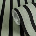Papel pintado rayas verde negro mate - papel pintado moderno escandinavo no tejido aspecto panel