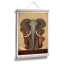 Plakat - Braun - Elephants