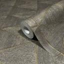 Non-woven tapet med geometrisk mønster, trekanter brun grafik