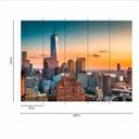 Papel pintado Arquitectura ManhattanSkyli azul gris - Papel pintado tejido-no tejido Designwalls 2 - 2,55 x 3,5 m