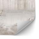 Zelfklevende Keukenachterwand Bos bij het meer in mist in beige - Ms Tiff