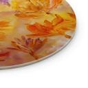 Glasbillede - Golden Flower Rush - Pomata - Rund