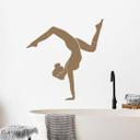 Wallsticker yoga håndstand silhuet ensfarvet