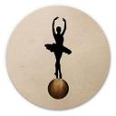 Cuadro de madera Kubistika - Prima Ballerina - Redondo