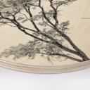 Cuadro de madera Arbol minimalista en un paisaje tranquilo - Harina - Redondo
