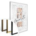 Póster con aspecto de cobre - El amor es mi verbo favorito
