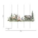 ForestAnimals hvidgrønt tapet - non-woven Designwalls 2 - 2,55 x 3,5 m