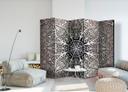 Screen rumdeler - Fjer (pink) , 5-delt - 225x172 cm