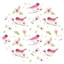 Sticker mural Kvilis - Gazouillis du printemps - Rond