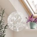 Akrylbillede, vinduesbillede til at hænge op Fugle i et træ - rund