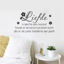 Muursticker Liefde is slechts een woord…