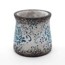Vintage Blumentopf Beton Florales Muster - 12x12 cm