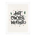 Póster con eslogan de invierno - Chocolate caliente para Navidad - Soley