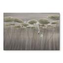 Wanddecoratie lotusbloemen met zwaan in water in grijs - Ms Tiff - Alu-Dibond