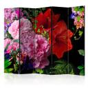 Screen room divider - June evening in a magical garden, 5-delt - 225x172 cm