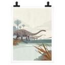 Póster Marrón - Diplodocus