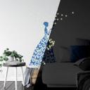 Sticker mural - Lady with Butterflies + sticker fluorescent