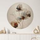 Vinilo decorativo flores secas - La elegancia de lo efímero - Treechild - Redondo