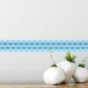 Sticker mural - Bordure Rétro  bleu