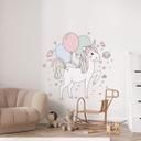 Sticker mural Kvilis - Illustration Licorne aux ballons
