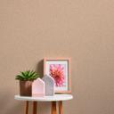 ensfarvet tapet med strukturmønster beige - tapet med stoflook 